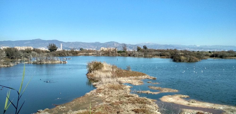 Výhled na lagunu v Desembocadura del Guadalhorce