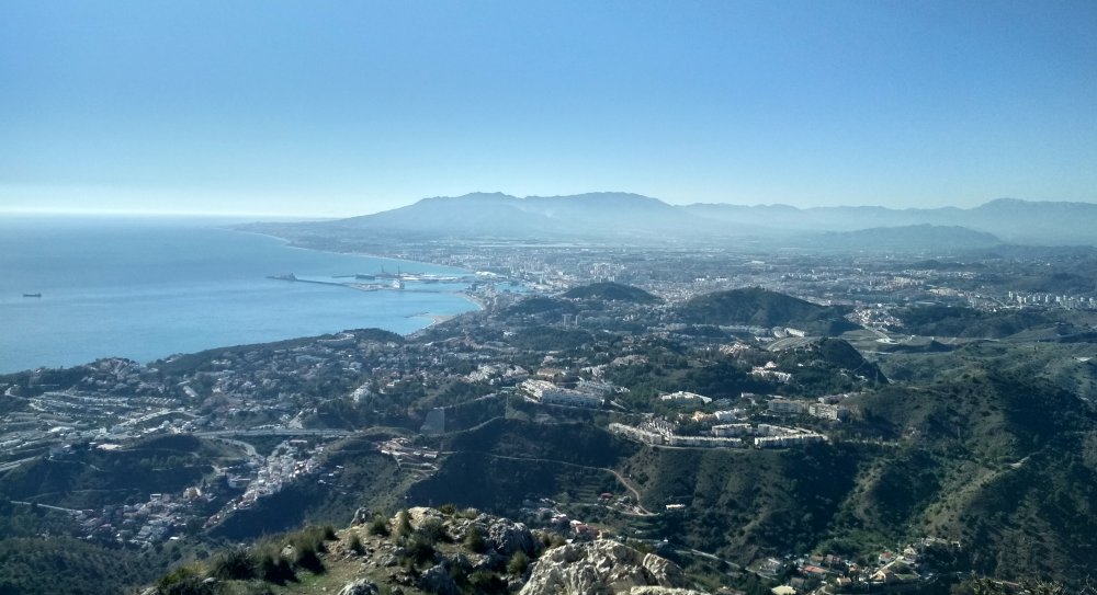 Výhled na Málagu ze San Antón